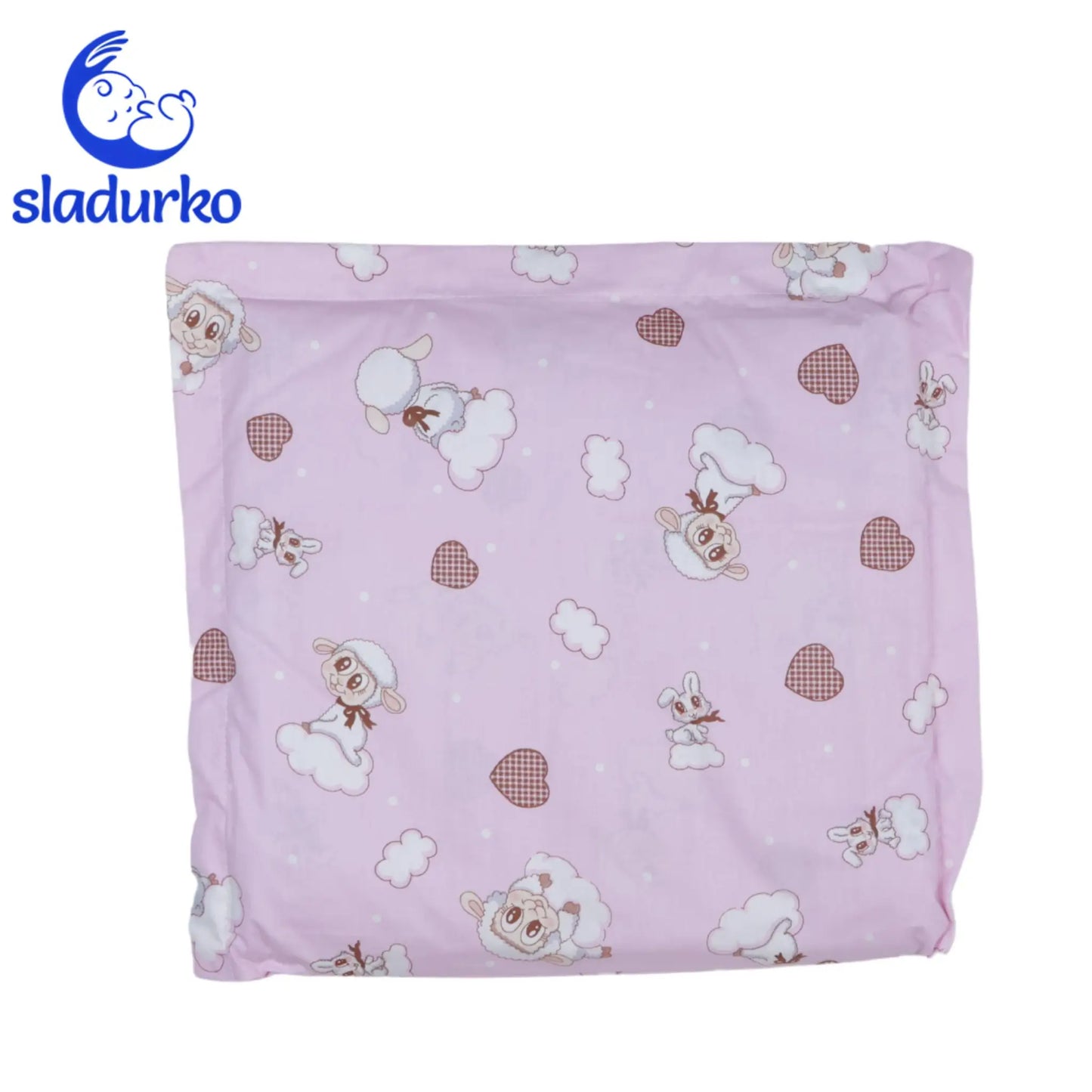 Спален комплект- олекотена завивка, долен чаршаф, калъфка за възглавница и мека възглавничка