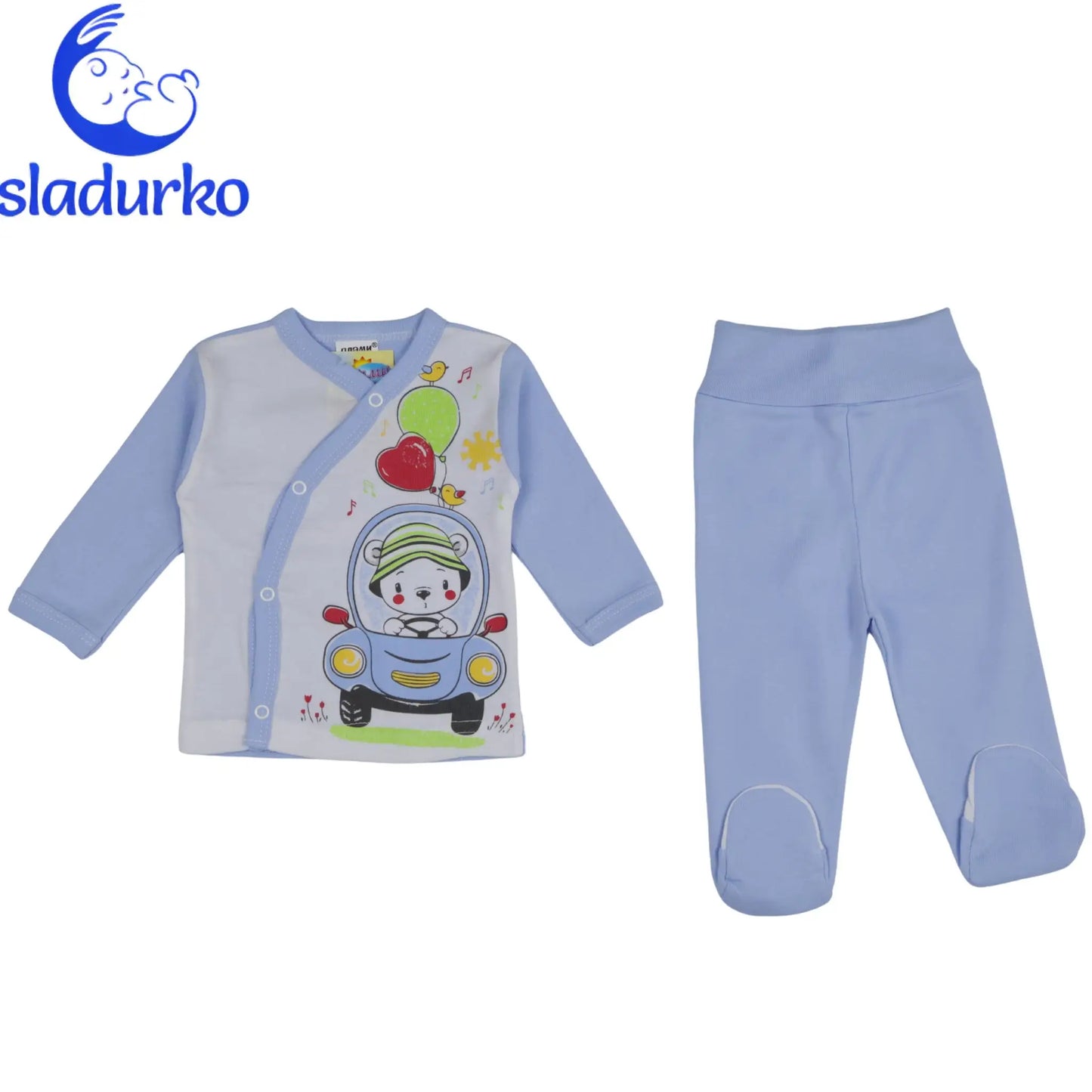 Бебешки комплект от 2 части – блузка с дълъг ръкав и ританки