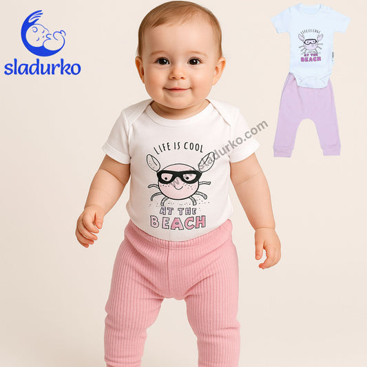 Детски комплект  - боди и панталонки за момиче