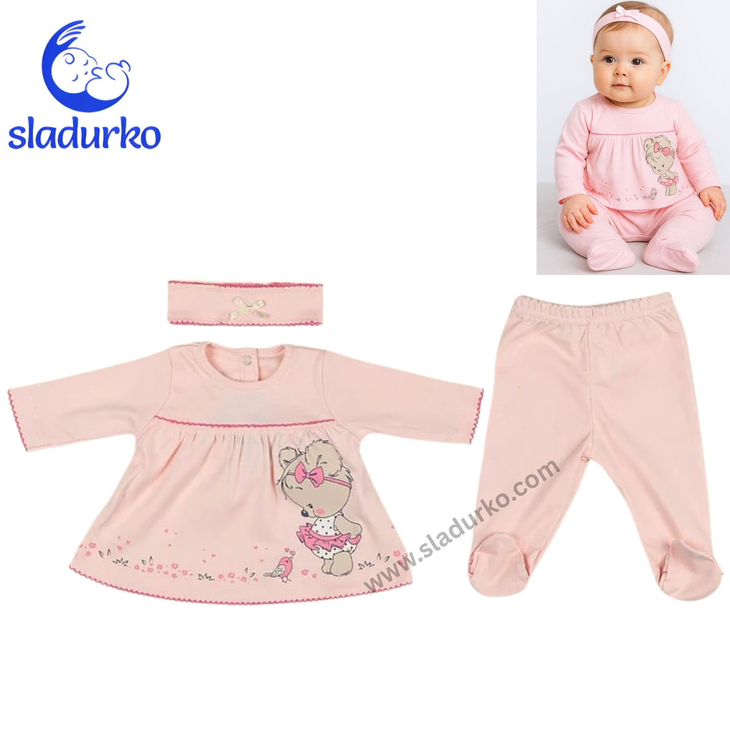 Туника с лента за глава и ританки или клинче