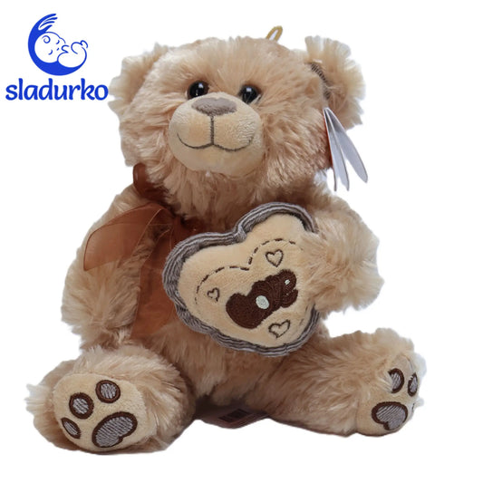 Плюшено мече със сърце  22см