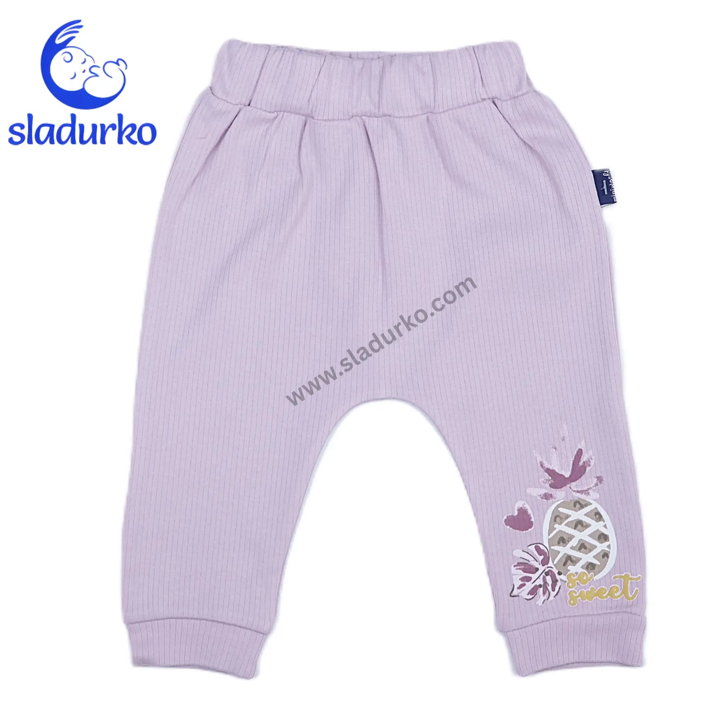 Детски панталон с висока талия “So Sweet” – лилав