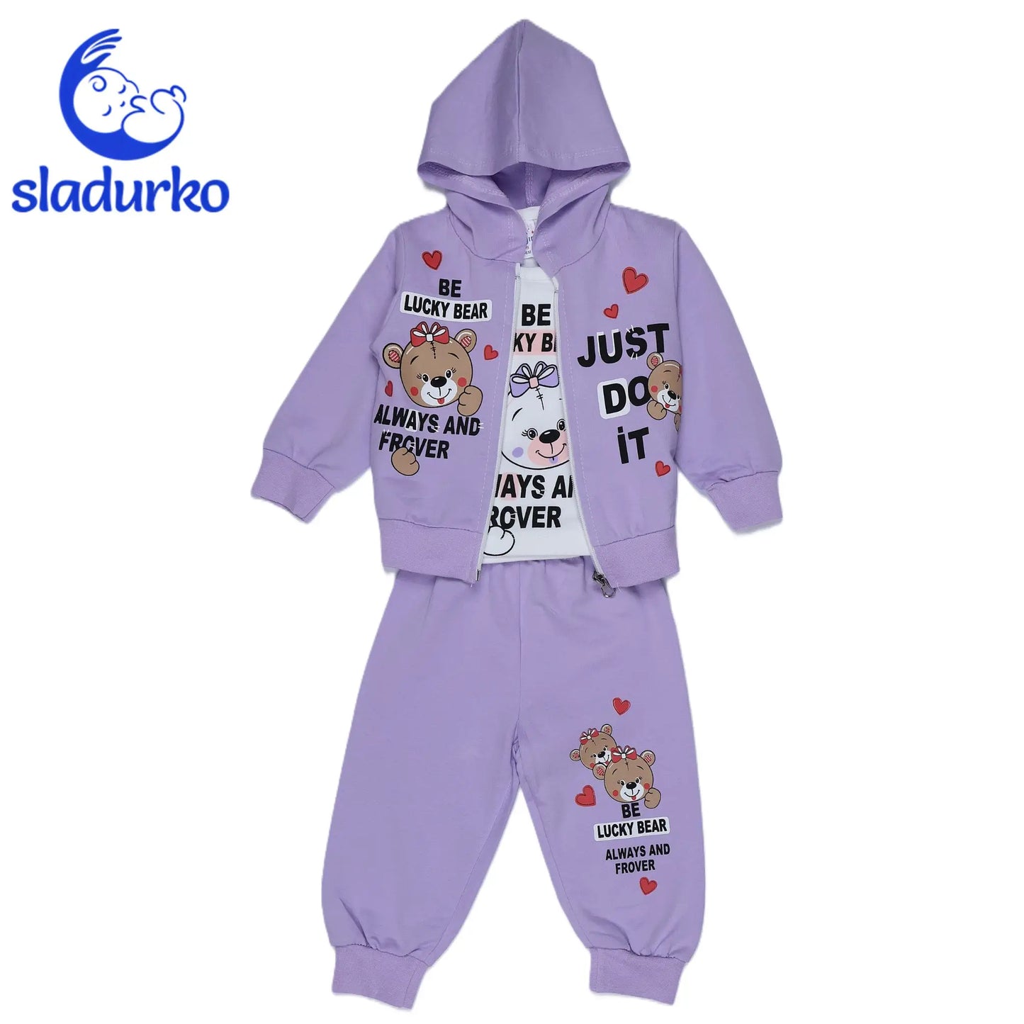 Спортен комплект за момиче от 3 части