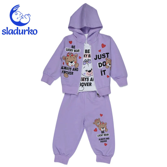 Спортен комплект за момиче от 3 части