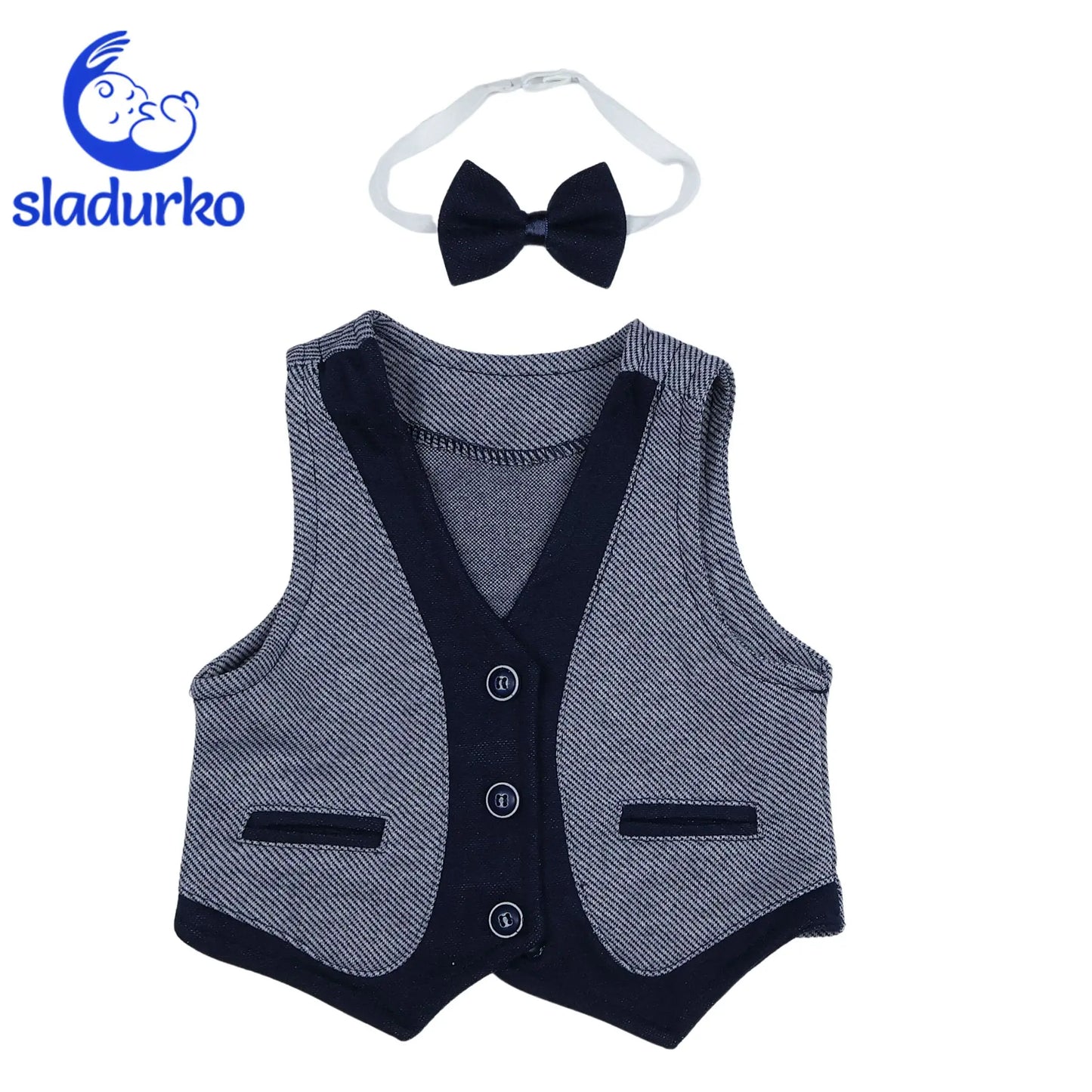 Официален комплект за момче с папионка, четири части