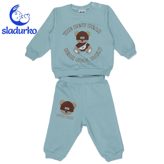 Блуза и панаталони с мече за момче