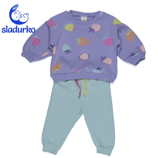 Ватирана блузка и панталонки за момиче