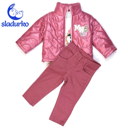 Яке, блузка и дънкови панталонки за момиче