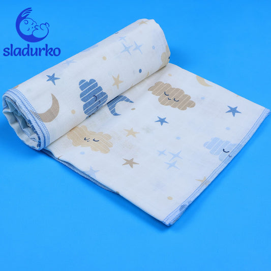 Муселинова пелена "Сладки сънища" - 100% памук, 80 х 90 см