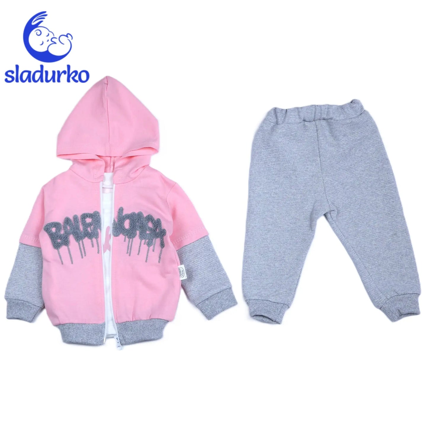 Суитчер с качулка , блузка и панталонки за момиче