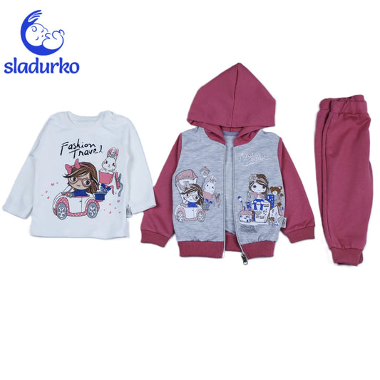 Суитчер, блузка и панталонки за момиче