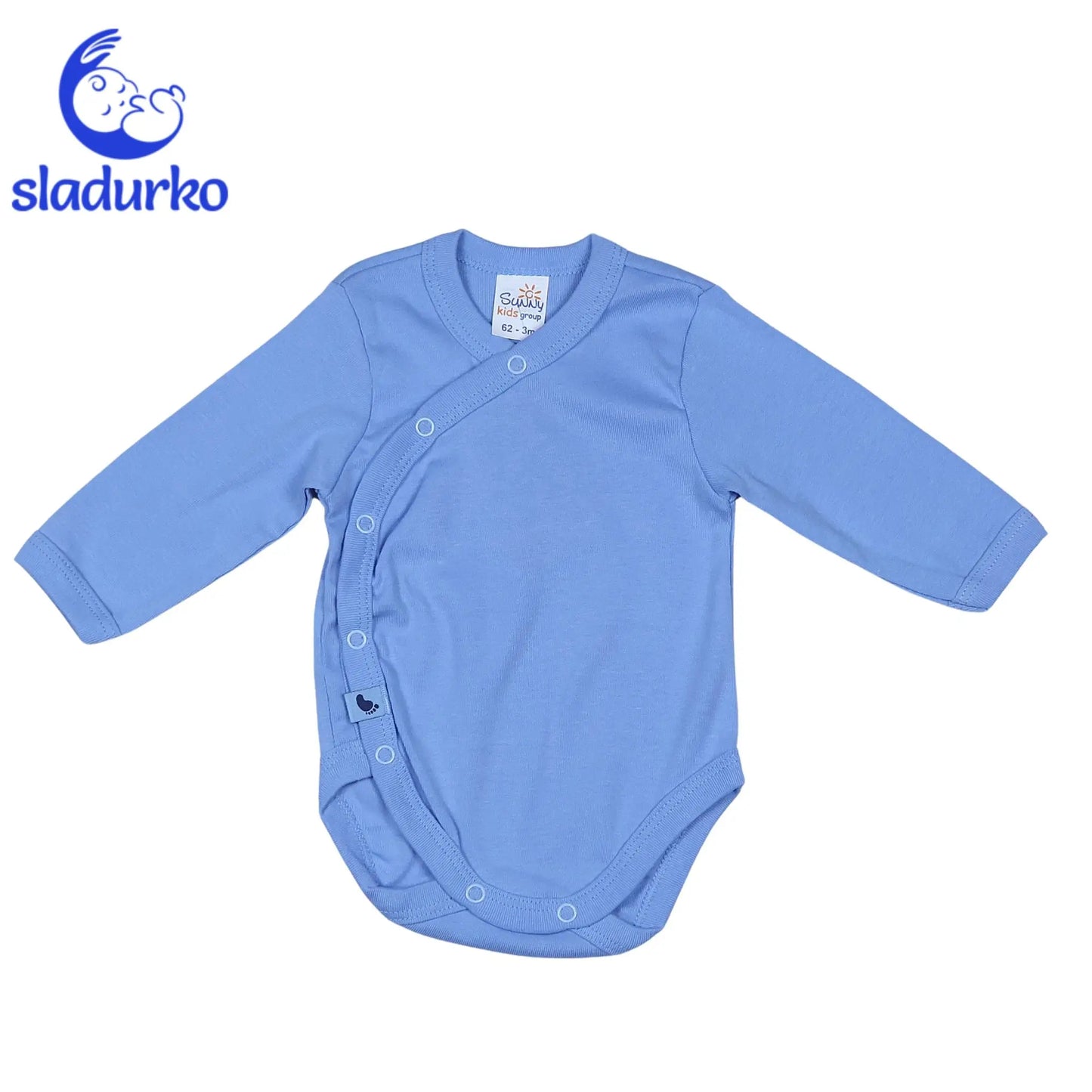 Боди със странично закопчаване с дълъг ръкав