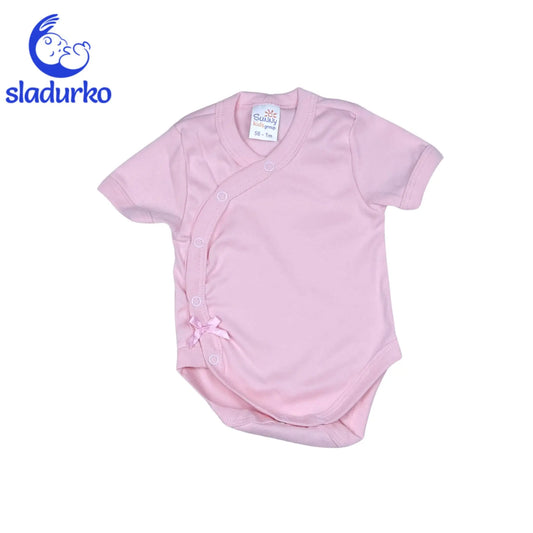 Боди със странично закопчаване с къс ръкав