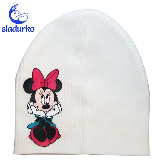 Шапка за момиче   - бяла