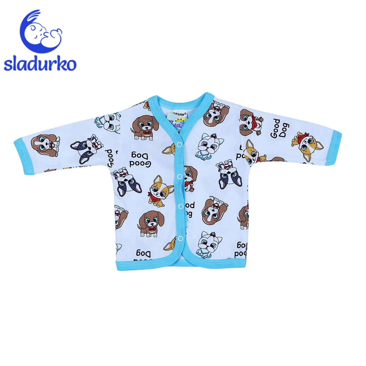 Бебешки комплект- горно със предно закопчаване и ританки с крачета