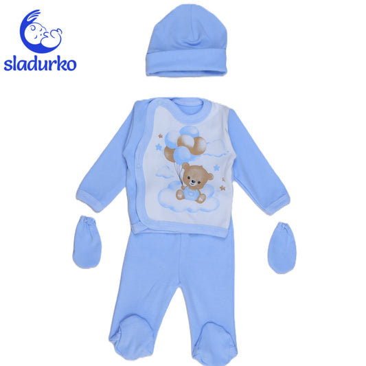 Комплект за новородено момче от 4 части