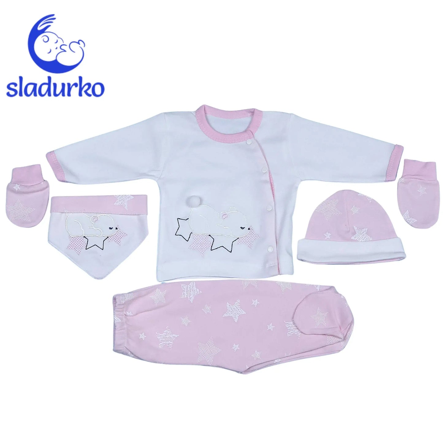 Комплект за изписване на бебе, от 5 части