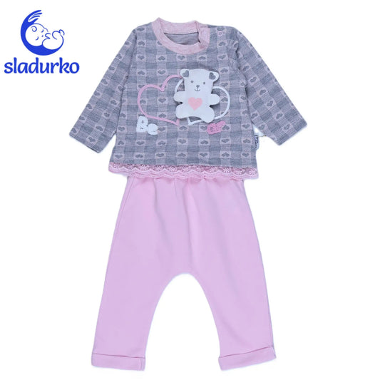 Комплект от 2 части за момиче с 3D мече