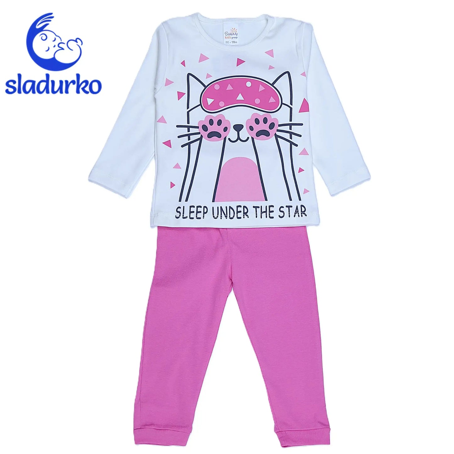 Пижама за момиче с дълъг ръкав