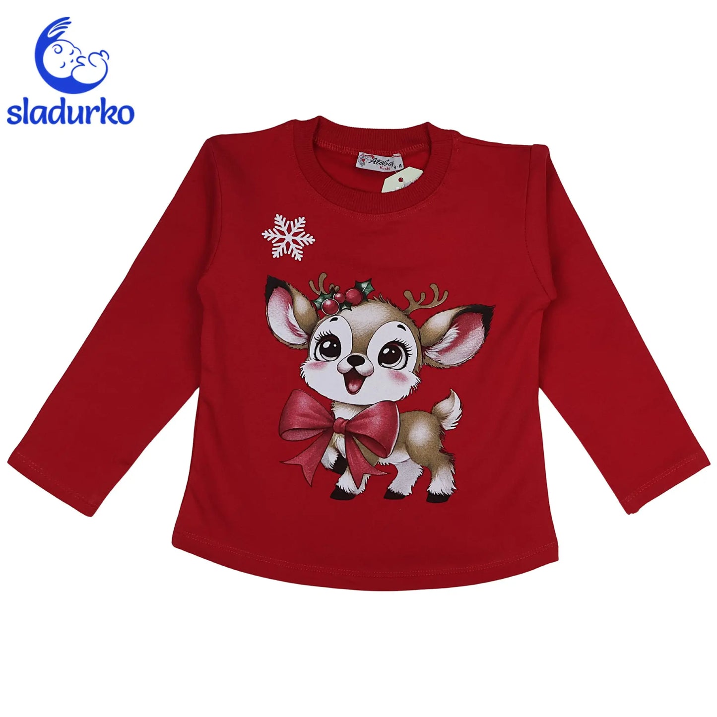 Уютен Коледен Комплект  - Еленче с Панделка