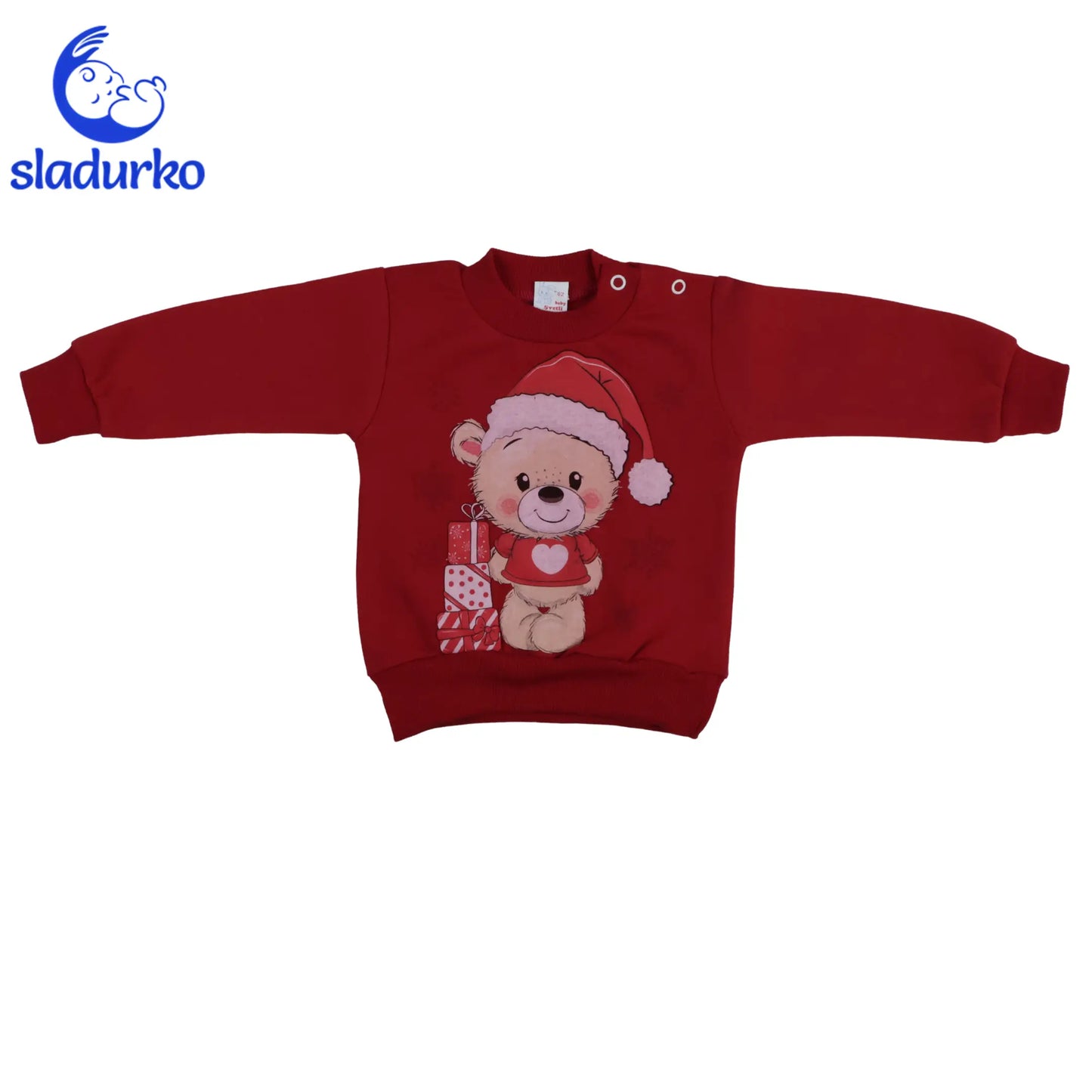 Коледна блузка с мече