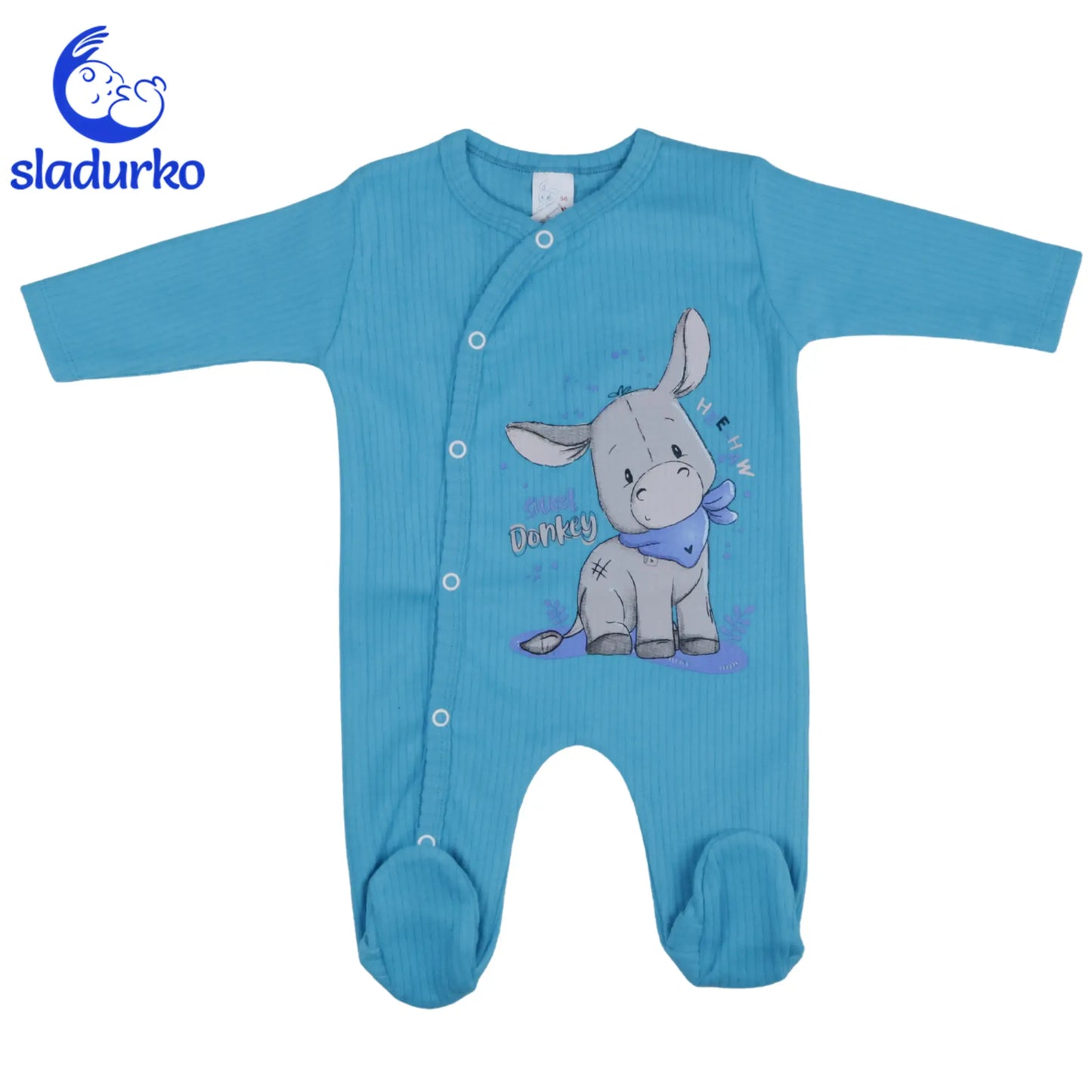 Бебешки Гащеризон  с Дълъг Ръкав и Принт Магаренце