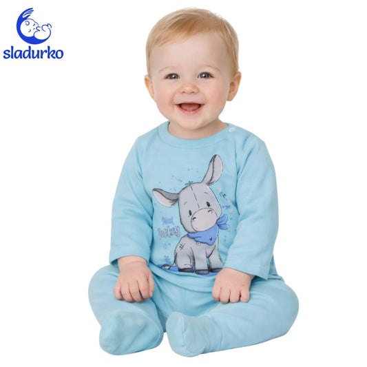 Бебешки комплект от 2 части-ританки и блузка с тик так копче