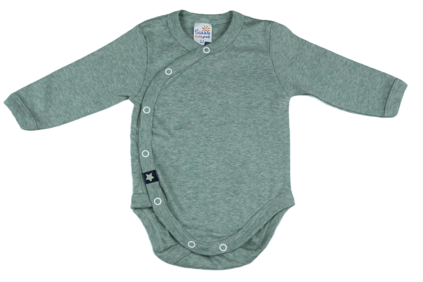 Боди със странично закопчаване с дълъг ръкав