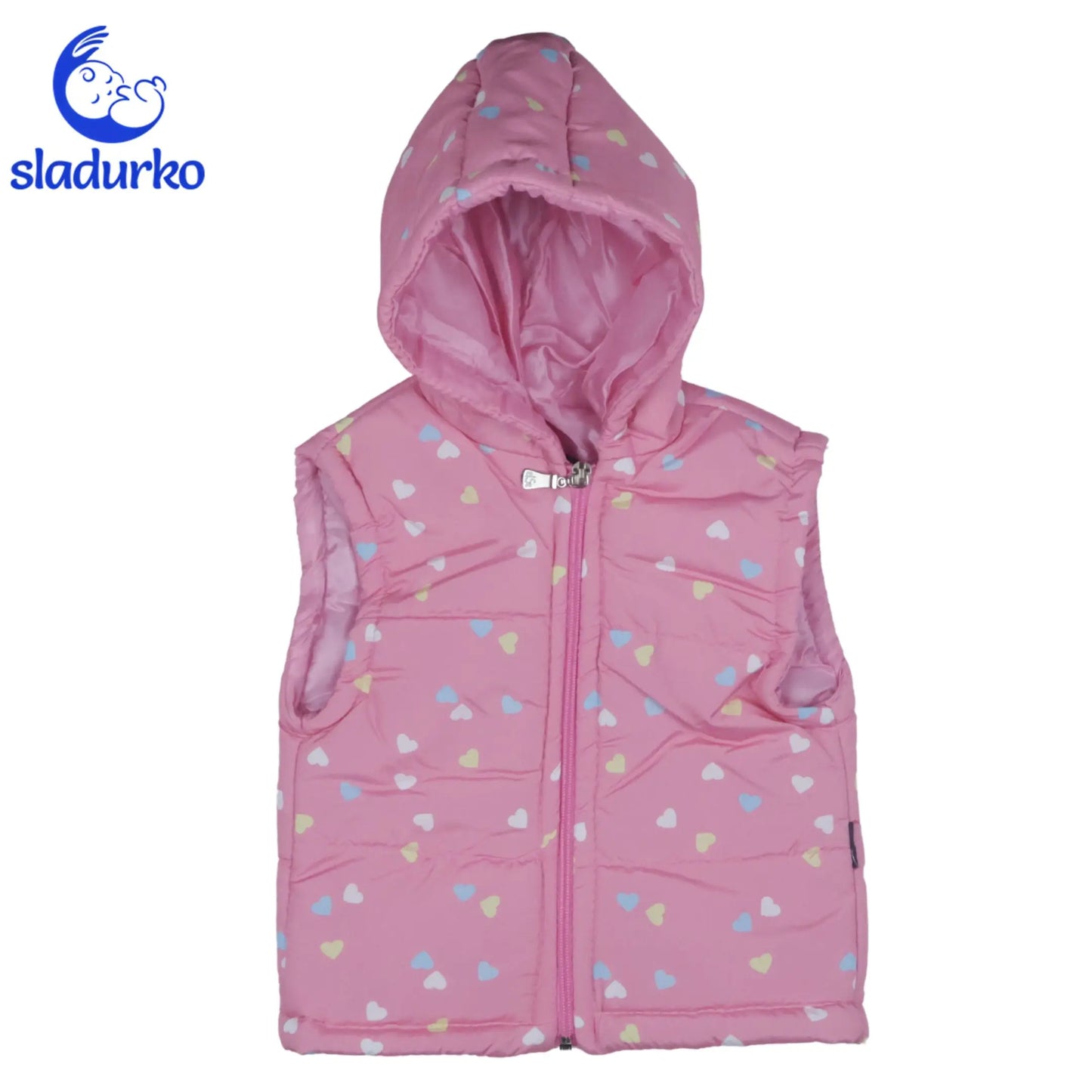 Нежно Шушляково Елече с Качулка - Розови Сърца