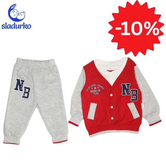 Комплект за момче от 2 части размер от 9 месеца до 2 годинки