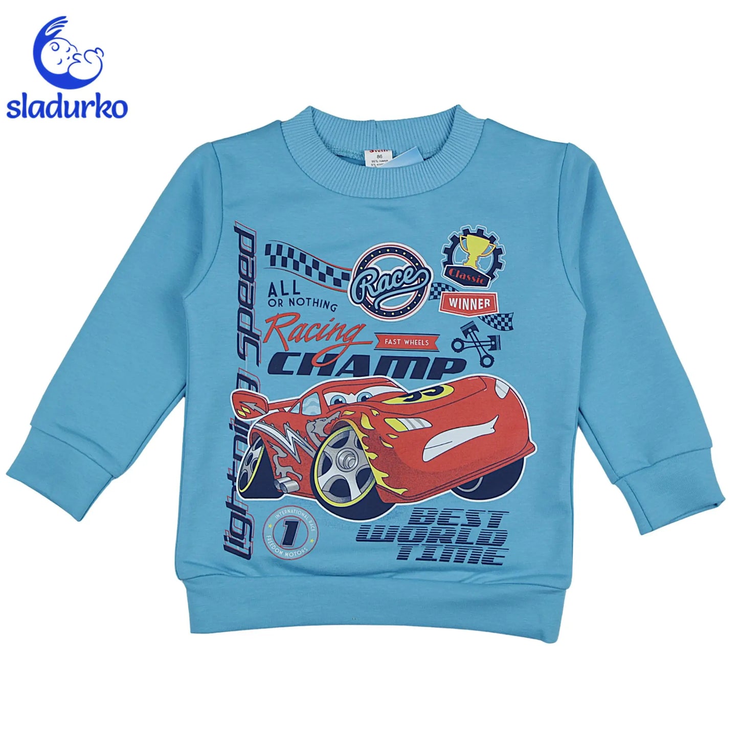 Детски комплект от 2 части – Синя блуза и тъмносин панталон