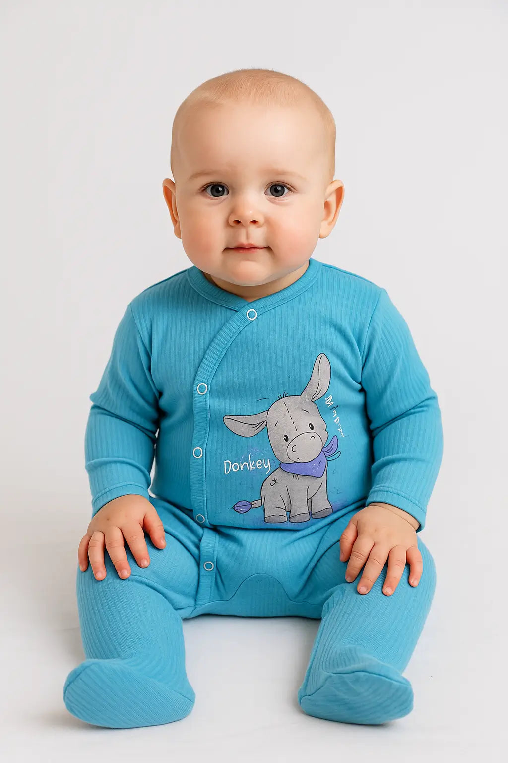 Бебешки Гащеризон  с Дълъг Ръкав и Принт Магаренце