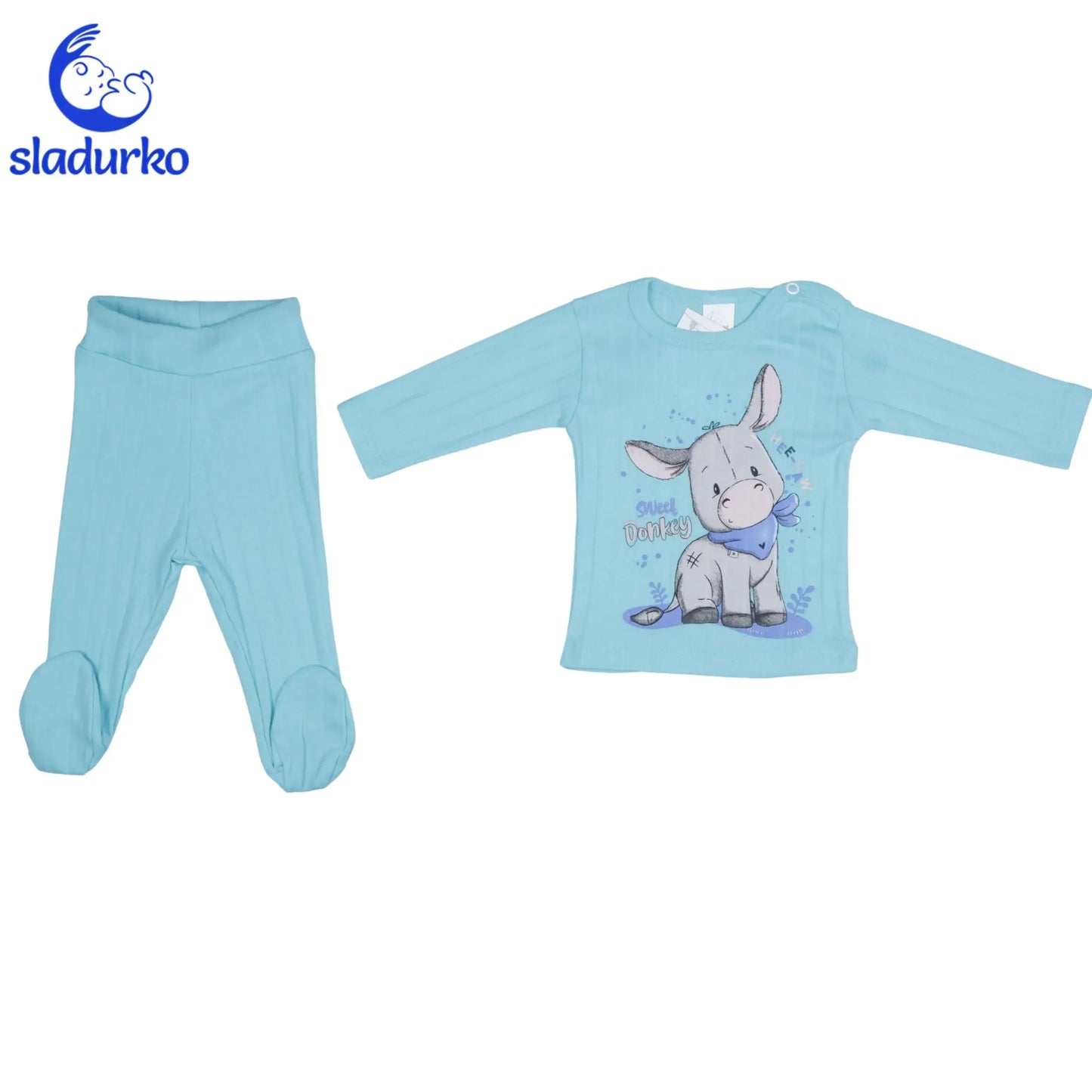 Бебешки комплект от 2 части-ританки и блузка с тик так копче