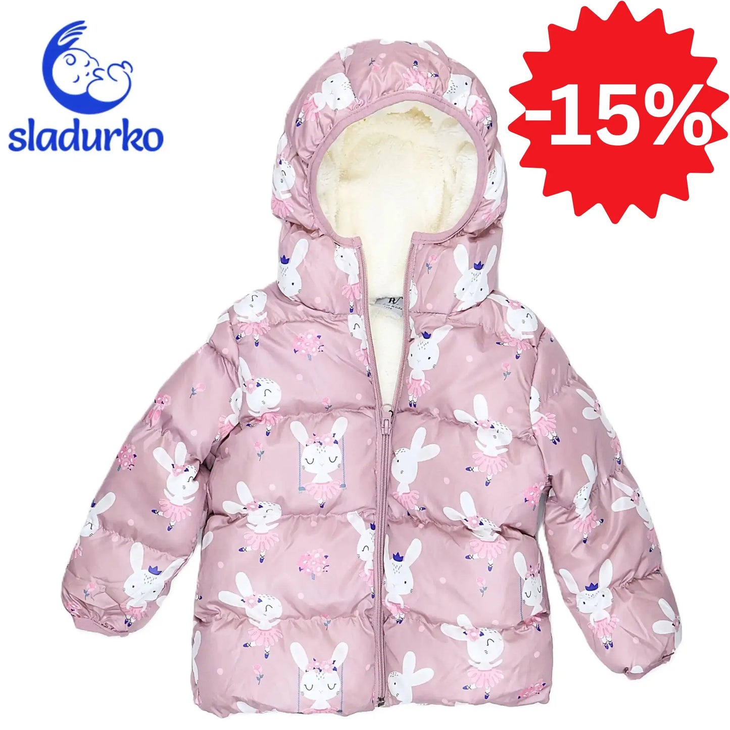 Топло детско зимно яке с качулка