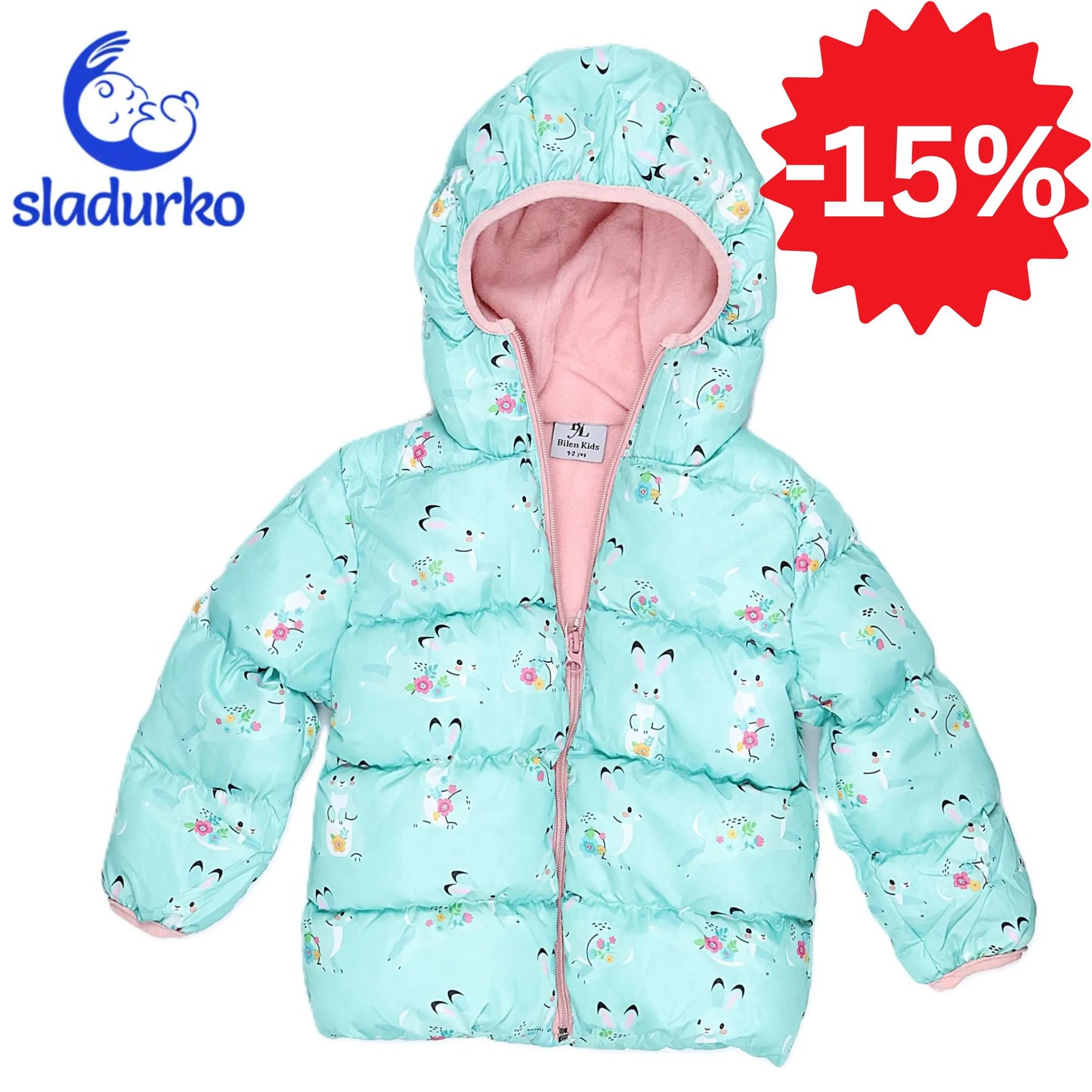 Топло детско зимно яке с качулка